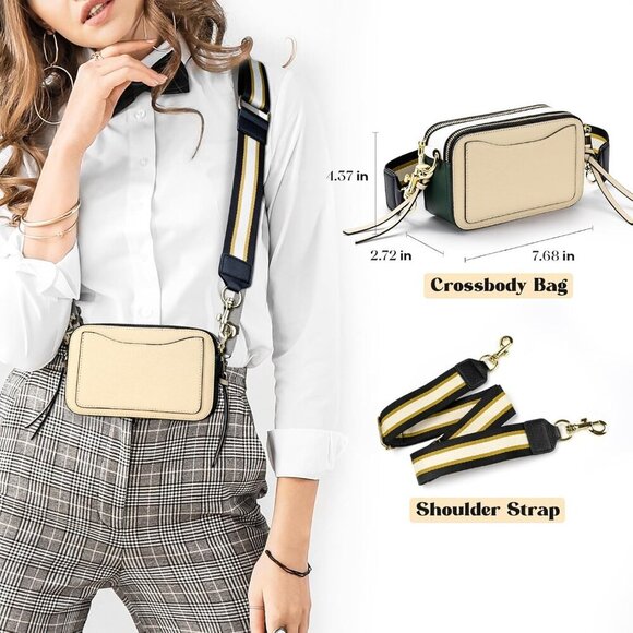 Leather Crossbody Bags for Women - Camera Bag Clutch - Picture 5 of 7